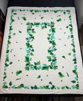 1950's Green Leaves & Acorn Print Tablecloth