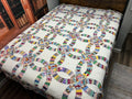 Handmade 1940's Double Wedding Ring Quilt